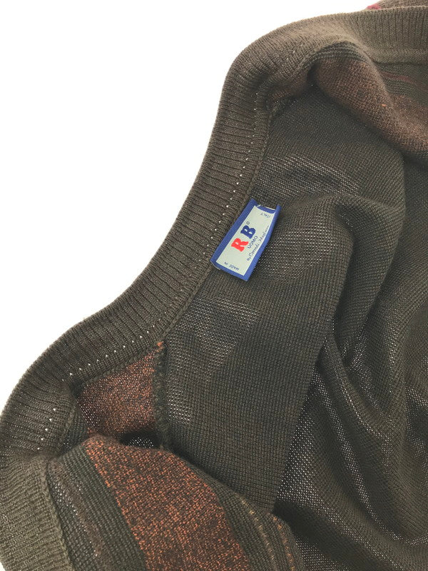 【中古品】【メンズ】 RB UOMO アールビー ウオモ 90's MADE IN ITALY CARDIGAN 90年代 イタリア製 カーディガン トップス 146-260820-rt-14-tag サイズ：不明 下記参照 カラー：ブラウン 万代Net店