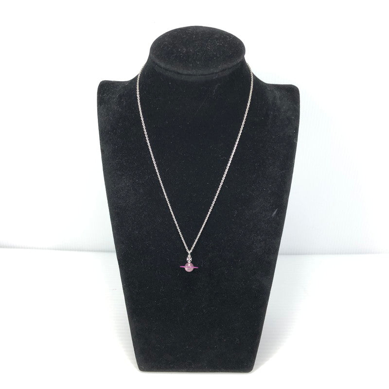 【中古美品】【レディース】 Vivienne Westwood ヴィヴィアンウエストウッド PETITE ORIGINAL ORB PENDANT 6302039J-02P651 プティット オリジナル オーブ ペンダント ネックレス アクセサリー 182-260401-na-08-tag カラー：シルバー/ピンク 万代Net店