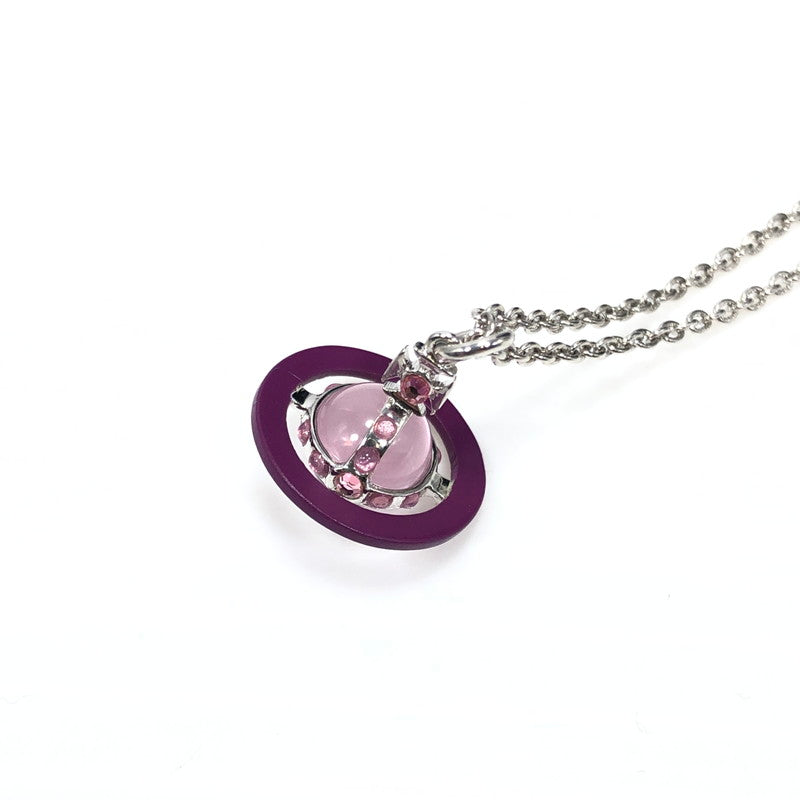【中古美品】【レディース】 Vivienne Westwood ヴィヴィアンウエストウッド PETITE ORIGINAL ORB PENDANT 6302039J-02P651 プティット オリジナル オーブ ペンダント ネックレス アクセサリー 182-260401-na-08-tag カラー：シルバー/ピンク 万代Net店