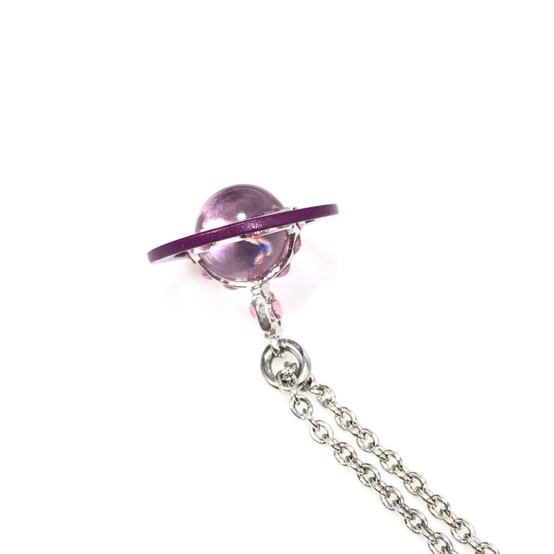 【中古美品】【レディース】 Vivienne Westwood ヴィヴィアンウエストウッド PETITE ORIGINAL ORB PENDANT 6302039J-02P651 プティット オリジナル オーブ ペンダント ネックレス アクセサリー 182-260401-na-08-tag カラー：シルバー/ピンク 万代Net店
