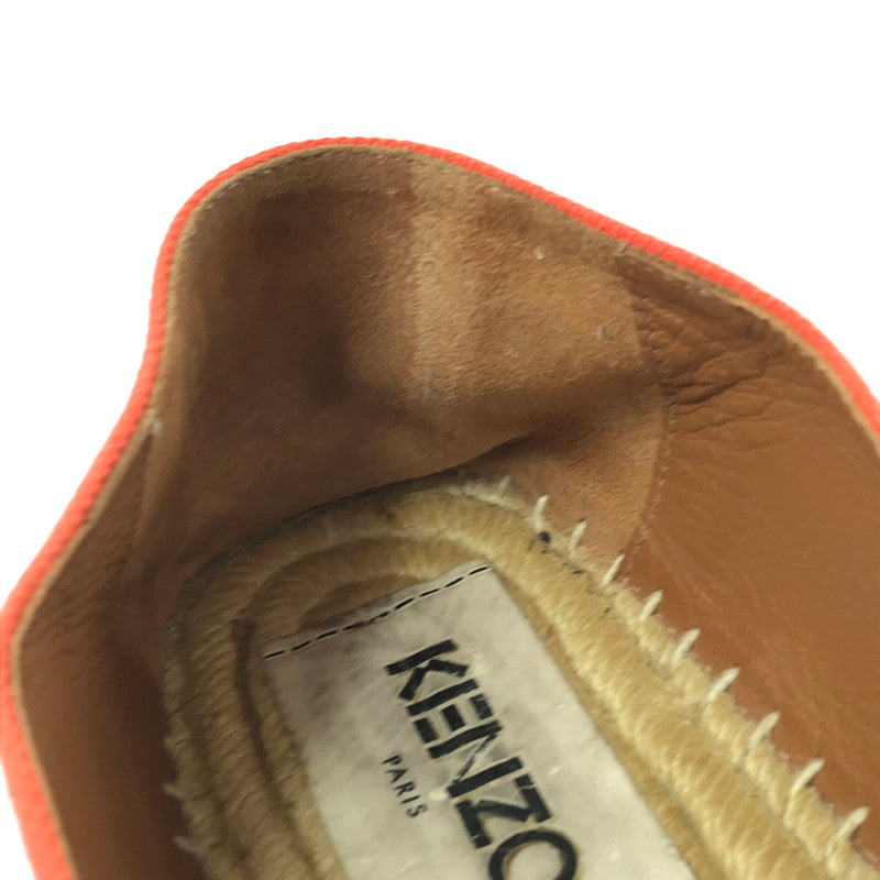 【中古品】【レディース】 KENZO ケンゾー スエパドリーユ スリッポン 靴 165-260321-na-10-tag サイズ：36 カラー：オレンジ 万代Net店