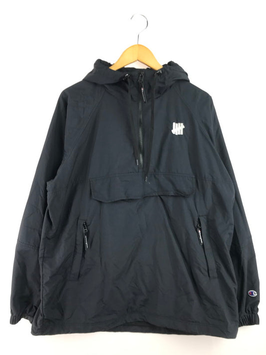 【中古品】【メンズ】 Champion チャンピオン × UNDEFEATED アンディフィーテッド NYLON ICON LOGO ANORAK C8-S614 ナイロン アイコン ロゴ アノラック ライトアウター 147-260312-rt-04-tag サイズ：XL カラー：ブラック 万代Net店