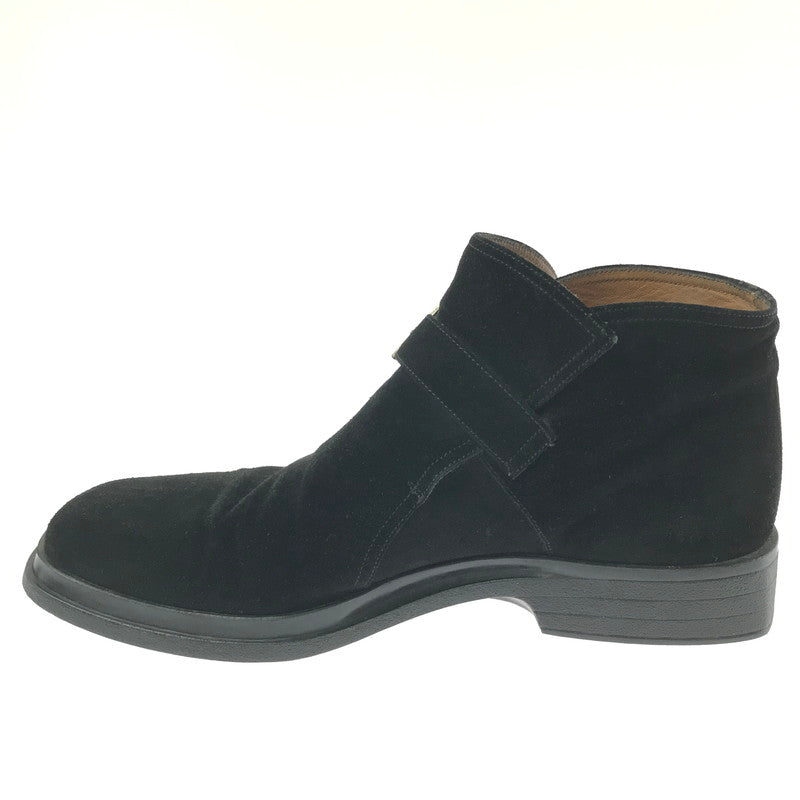 【中古品】【メンズ】 Gianni Versace ジャンニ・ヴェルサーチ SUEDE SHORT BOOTS 1307 スエード ショートブーツ 靴 165-260321-na-05-tag サイズ：6 1/2 カラー：ブラック 万代Net店