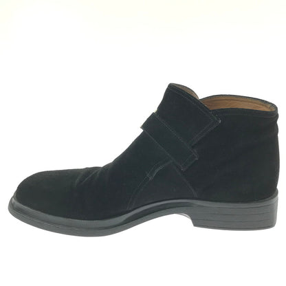 【中古品】【メンズ】 Gianni Versace ジャンニ・ヴェルサーチ SUEDE SHORT BOOTS 1307 スエード ショートブーツ 靴 165-260321-na-05-tag サイズ：6 1/2 カラー：ブラック 万代Net店