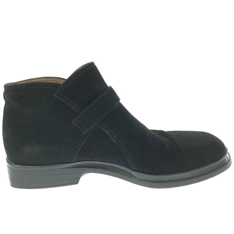 【中古品】【メンズ】 Gianni Versace ジャンニ・ヴェルサーチ SUEDE SHORT BOOTS 1307 スエード ショートブーツ 靴 165-260321-na-05-tag サイズ：6 1/2 カラー：ブラック 万代Net店