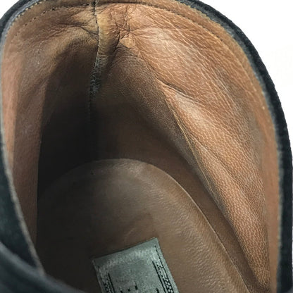 【中古品】【メンズ】 Gianni Versace ジャンニ・ヴェルサーチ SUEDE SHORT BOOTS 1307 スエード ショートブーツ 靴 165-260321-na-05-tag サイズ：6 1/2 カラー：ブラック 万代Net店
