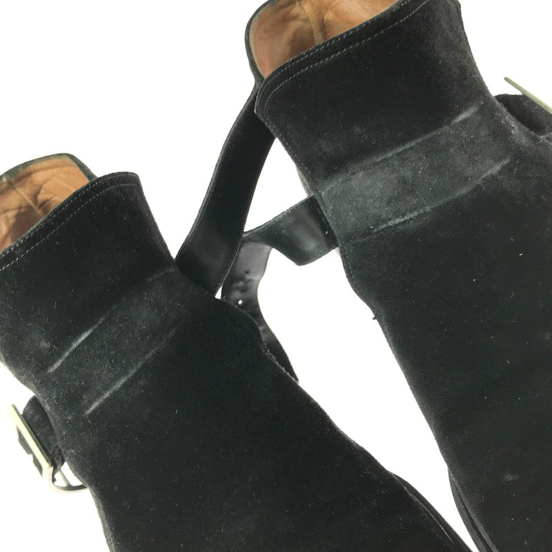 【中古品】【メンズ】 Gianni Versace ジャンニ・ヴェルサーチ SUEDE SHORT BOOTS 1307 スエード ショートブーツ 靴 165-260321-na-05-tag サイズ：6 1/2 カラー：ブラック 万代Net店