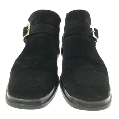 【中古品】【メンズ】 Gianni Versace ジャンニ・ヴェルサーチ SUEDE SHORT BOOTS 1307 スエード ショートブーツ 靴 165-260321-na-05-tag サイズ：6 1/2 カラー：ブラック 万代Net店