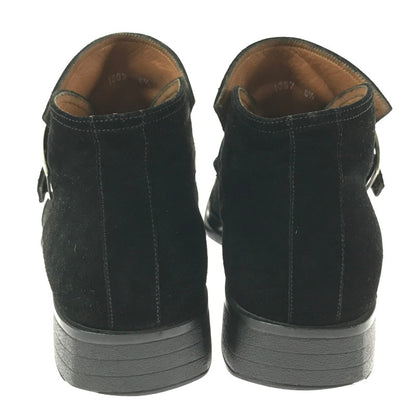 【中古品】【メンズ】 Gianni Versace ジャンニ・ヴェルサーチ SUEDE SHORT BOOTS 1307 スエード ショートブーツ 靴 165-260321-na-05-tag サイズ：6 1/2 カラー：ブラック 万代Net店