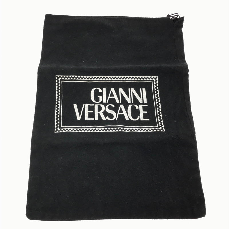 【中古品】【メンズ】 Gianni Versace ジャンニ・ヴェルサーチ SUEDE SHORT BOOTS 1307 スエード ショートブーツ 靴 165-260321-na-05-tag サイズ：6 1/2 カラー：ブラック 万代Net店