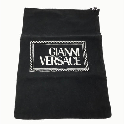 【中古品】【メンズ】 Gianni Versace ジャンニ・ヴェルサーチ SUEDE SHORT BOOTS 1307 スエード ショートブーツ 靴 165-260321-na-05-tag サイズ：6 1/2 カラー：ブラック 万代Net店