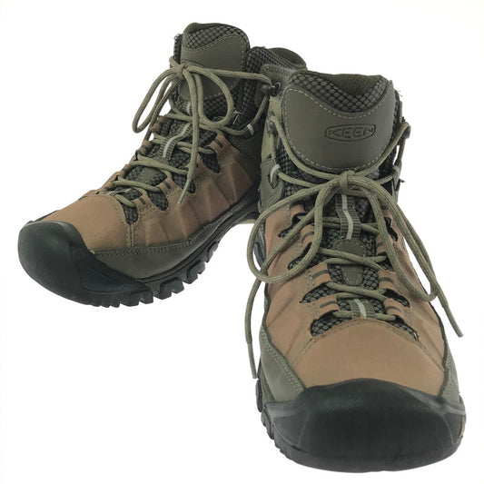 【現状渡し品】【メンズ】 KEEN キーン TARGHEE EXP MID WP 1017714 トレッキングシューズ 靴 164-260321-na-07-tag サイズ：27cm US 9 カラー：カーキ/ブラウン 万代Net店