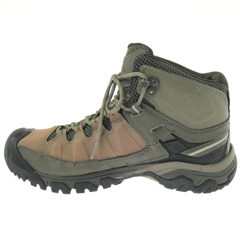 【現状渡し品】【メンズ】 KEEN キーン TARGHEE EXP MID WP 1017714 トレッキングシューズ 靴 164-260321-na-07-tag サイズ：27cm US 9 カラー：カーキ/ブラウン 万代Net店