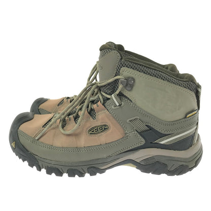【現状渡し品】【メンズ】 KEEN キーン TARGHEE EXP MID WP 1017714 トレッキングシューズ 靴 164-260321-na-07-tag サイズ：27cm US 9 カラー：カーキ/ブラウン 万代Net店