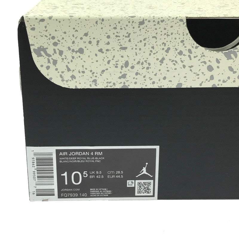 【中古美品】【メンズ】 NIKE ナイキ AIR JORDAN 4 RM BLACK SUMMIT WHITE RACER BLUE FQ7939-140 エアジョーダン4 スニーカー 靴 160-260312-rt-14-tag サイズ：28.5ｃｍ ＵＳ１０．５ カラー：レーサーブルー 万代Net店
