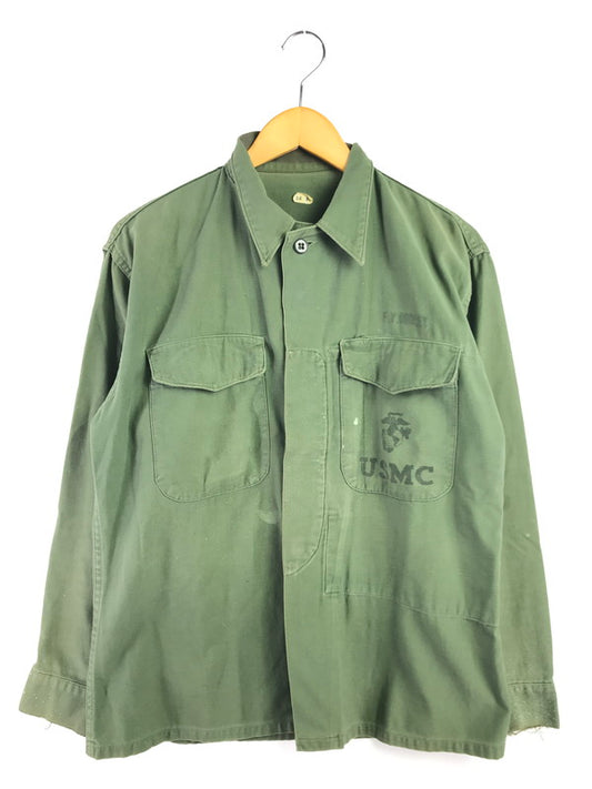 【現状渡し品】【メンズ】 US ARMY アメリカ軍 50'S-60'S ”USMC" MILITARY UTILITY SHIRT 50年代-60年代 ミリタリー ユーティリティ シャツ 長袖シャツ 146-260328-na-13-tag サイズ：表記サイズなし　下記参照 カラー：カーキ 万代Net店