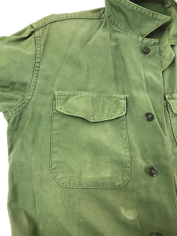 【現状渡し品】【メンズ】 US ARMY アメリカ軍 50'S-60'S ”USMC" MILITARY UTILITY SHIRT 50年代-60年代 ミリタリー ユーティリティ シャツ 長袖シャツ 146-260328-na-13-tag サイズ：表記サイズなし　下記参照 カラー：カーキ 万代Net店