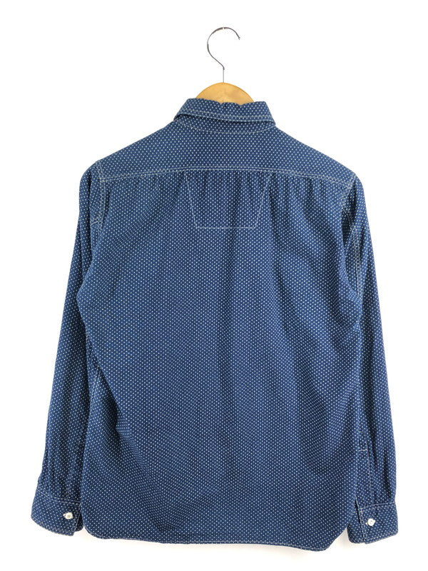 【中古品】【メンズ】 SUGAR CANE シュガーケーン SC25552 POLKA－DOT WORK SHIRT ポルカドット ワークシャツ 長袖シャツ 145-260516-na-09-tagh サイズ：S カラー：ネイビー 万代Net店