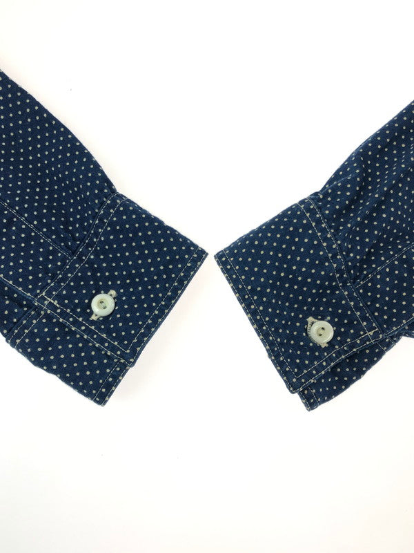 【中古品】【メンズ】 SUGAR CANE シュガーケーン SC25552 POLKA－DOT WORK SHIRT ポルカドット ワークシャツ 長袖シャツ 145-260516-na-09-tagh サイズ：S カラー：ネイビー 万代Net店
