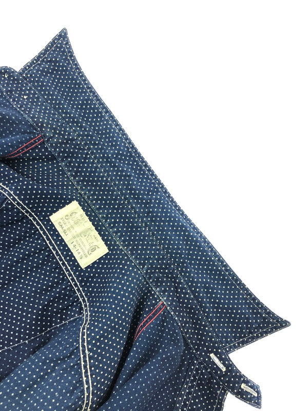 【中古品】【メンズ】 SUGAR CANE シュガーケーン SC25552 POLKA－DOT WORK SHIRT ポルカドット ワークシャツ 長袖シャツ 145-260516-na-09-tagh サイズ：S カラー：ネイビー 万代Net店
