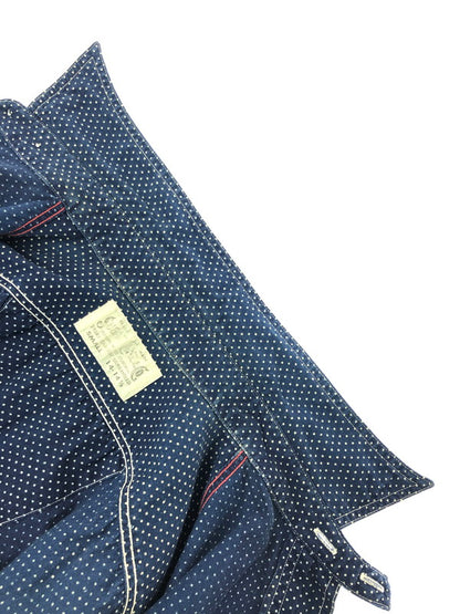 【中古品】【メンズ】 SUGAR CANE シュガーケーン SC25552 POLKA－DOT WORK SHIRT ポルカドット ワークシャツ 長袖シャツ 145-260516-na-09-tagh サイズ：S カラー：ネイビー 万代Net店
