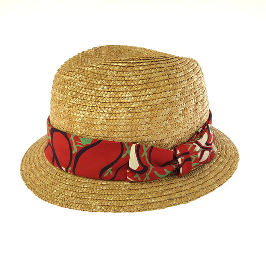 【中古品】【メンズ】 SUN SURF サンサーフ STRAW HAT SS02001 ストローハット 帽子 185-260401-na-16-tag カラー：ベージュ系/レッド 万代Net店