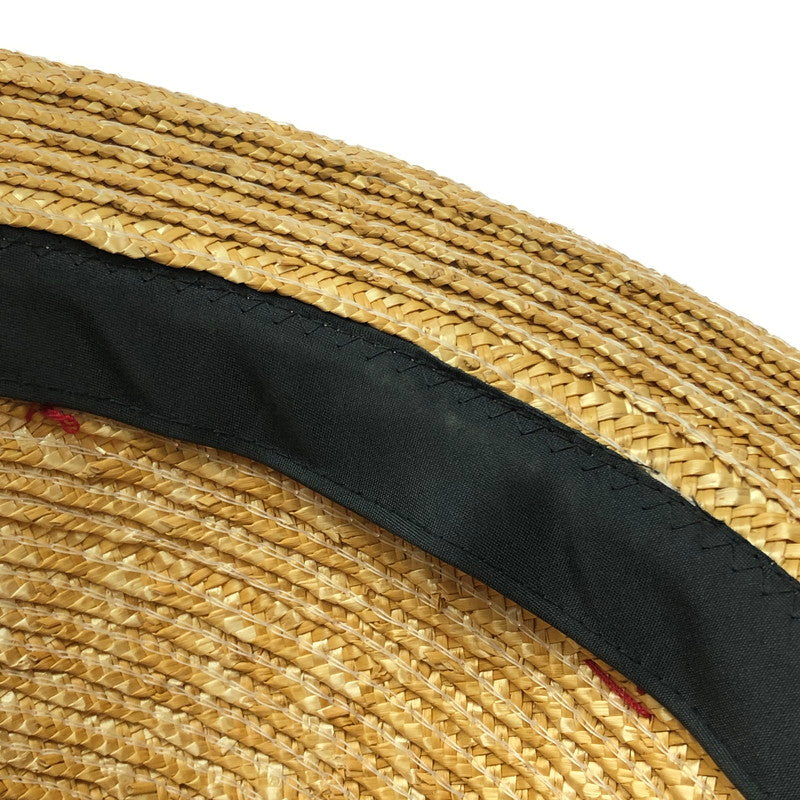 【中古品】【メンズ】 SUN SURF サンサーフ STRAW HAT SS02001 ストローハット 帽子 185-260401-na-16-tag カラー：ベージュ系/レッド 万代Net店