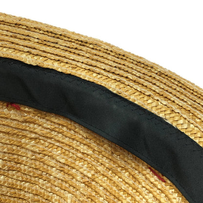 【中古品】【メンズ】 SUN SURF サンサーフ STRAW HAT SS02001 ストローハット 帽子 185-260401-na-16-tag カラー：ベージュ系/レッド 万代Net店