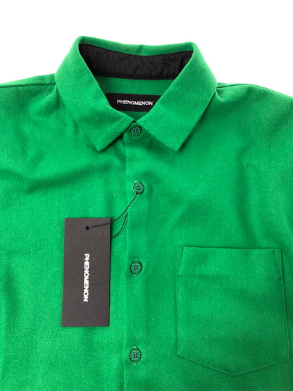 【中古品】【メンズ】 PHENOMENON フェノメノン 12AW WOOL SHIRT GREEN ウール長袖シャツ 2012年秋冬モデル ストリート ラグジュアリー 142-260822-su-09-tagh サイズ：40 カラー：グリーン 万代Net店