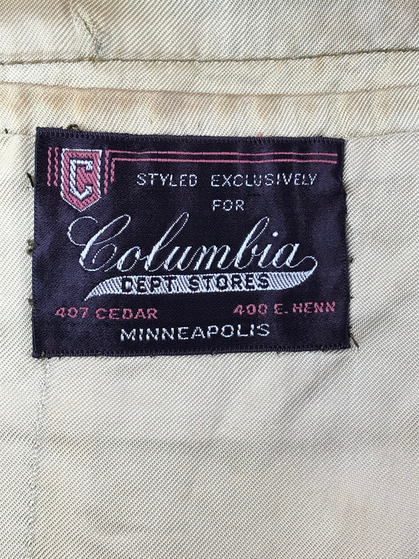 【中古品】【メンズ】 COLUMBIA DEPT STORES コロンビア デパートストアズ 50's VINTAGE TAILORED JACKET 50年代 ヴィンテージ テーラードジャケット アウター 146-260429-yy-10-tag サイズ：なし カラー：ベージュ 万代Net店