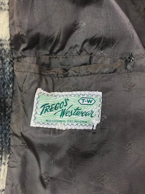 【現状渡し品】【メンズ】 TREGO'S WESTWEAR トレゴズ ウェストウェア 60's VINTAGE WESTERN WOOL JACKET 60年代 ヴィンテージ ウエスタン ウール ジャケット アウター 146-260429-yy-18-tag サイズ：T-W カラー：ブルー 万代Net店