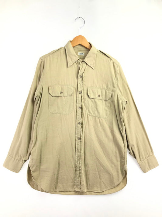 【中古品】【メンズ】 ARROW アロー 50's VINTAGE L/S SHIRT 50年代 ヴィンテージ ロングスリーブ シャツ アメリカ製 長袖 トップス 146-260429-yy-02-tag サイズ：15 カラー：ベージュ 万代Net店