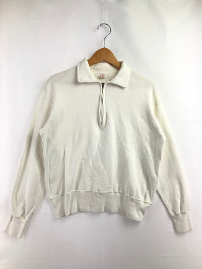 【中古品】【メンズ】 PILGRIM ピルグリム 50's VINTAGE HALF ZIP SWEAT 50年代 ヴィンテージ ハーフジップ スウェット SEARS トレーナー トップス 146-260429-yy-03-tag サイズ：M カラー：ホワイト 万代Net店