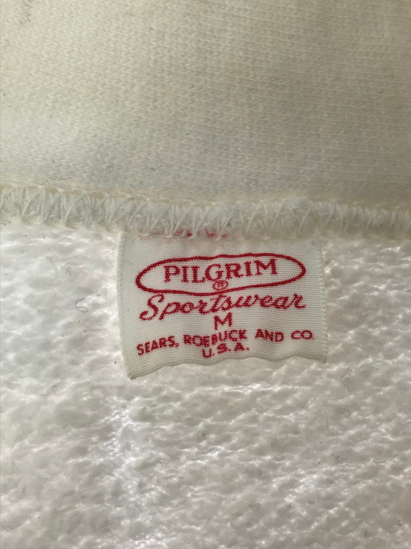 【中古品】【メンズ】 PILGRIM ピルグリム 50's VINTAGE HALF ZIP SWEAT 50年代 ヴィンテージ ハーフジップ スウェット SEARS トレーナー トップス 146-260429-yy-03-tag サイズ：M カラー：ホワイト 万代Net店