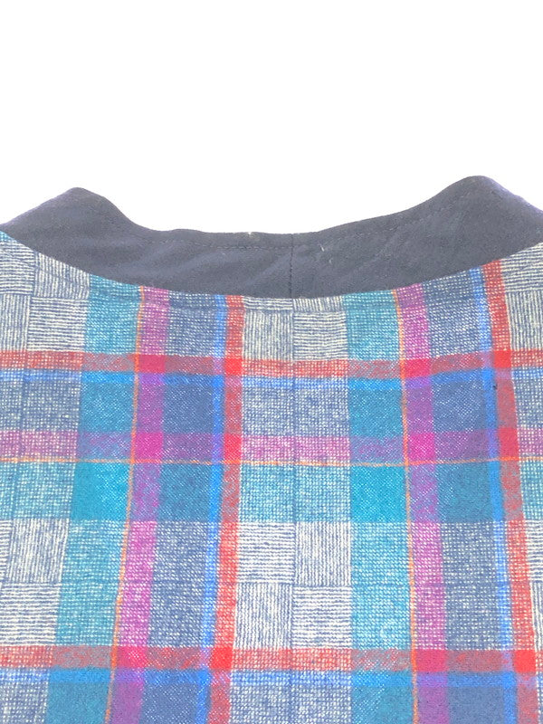 【現状渡し品】【メンズ】 PENDLETON ペンドルトン 80's WOOL KNIT CHECK CARDIGAN 80年代 ウールニット チェック カーディガン ヴィンテージ トップス 146-260913-rt-20-tagh サイズ：XL カラー：ネイビー 万代Net店
