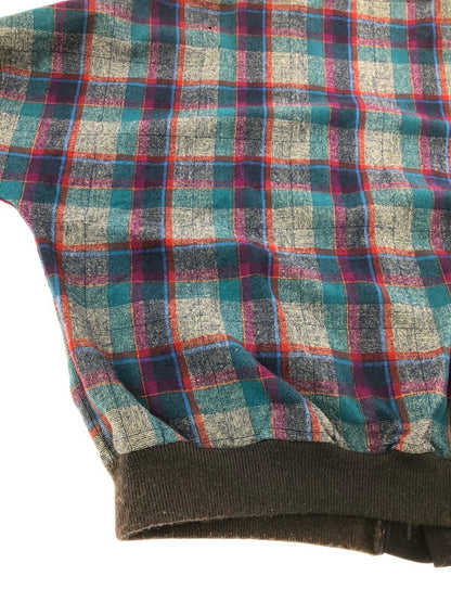 【現状渡し品】【メンズ】 PENDLETON ペンドルトン 80's WOOL KNIT CHECK CARDIGAN 80年代 ウールニット チェック カーディガン ヴィンテージ トップス 146-260913-rt-20-tagh サイズ：XL カラー：ネイビー 万代Net店