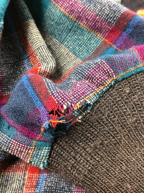 【現状渡し品】【メンズ】 PENDLETON ペンドルトン 80's WOOL KNIT CHECK CARDIGAN 80年代 ウールニット チェック カーディガン ヴィンテージ トップス 146-260913-rt-20-tagh サイズ：XL カラー：ネイビー 万代Net店
