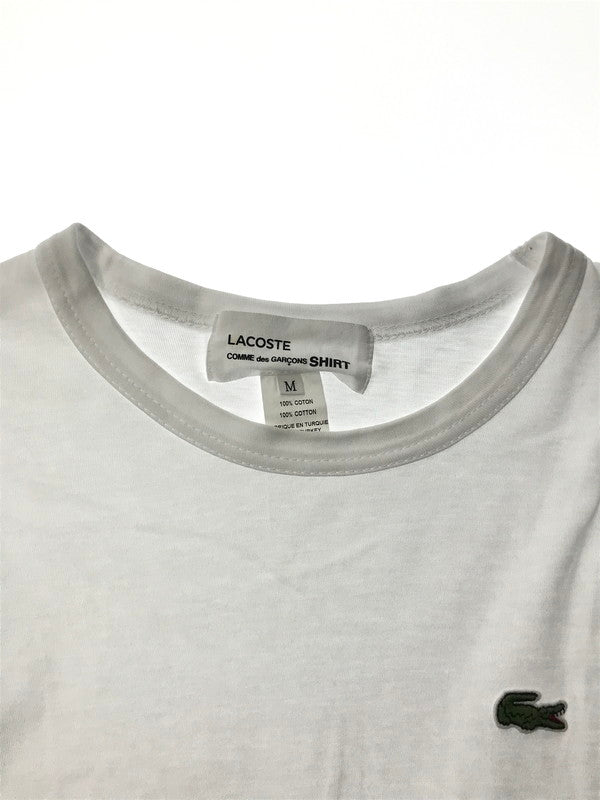 【中古品】【メンズ】 COMME DES GARCONS SHIRT コムデギャルソンシャツ ×LACOSTE ラコステ L/S T-SHIRT FL-T013 Tシャツ 長袖Tシャツ 140-260428-na-12-tagh サイズ：M カラー：ホワイト 万代Net店