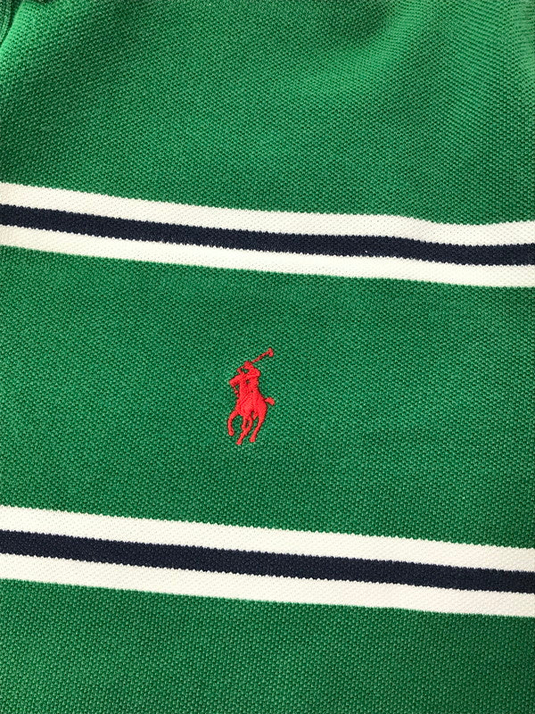 【中古品】【メンズ】 POLO BY RALPH LAUREN ポロバイラルフローレン COSTOM FIT L/S POLO SHIRT カスタムフィット 長袖ポロシャツ トップス 146-260508-ty-07-tag サイズ：XXL カラー：グリーン 万代Net店