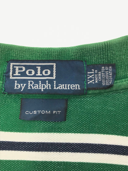 【中古品】【メンズ】 POLO BY RALPH LAUREN ポロバイラルフローレン COSTOM FIT L/S POLO SHIRT カスタムフィット 長袖ポロシャツ トップス 146-260508-ty-07-tag サイズ：XXL カラー：グリーン 万代Net店