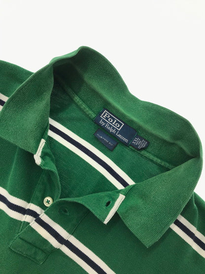 【中古品】【メンズ】 POLO BY RALPH LAUREN ポロバイラルフローレン COSTOM FIT L/S POLO SHIRT カスタムフィット 長袖ポロシャツ トップス 146-260508-ty-07-tag サイズ：XXL カラー：グリーン 万代Net店