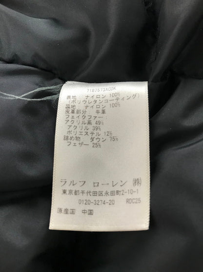 【中古品】【メンズ】 RLX RALPH LAUREN アールエルエックス ラルフ ローレン AC RANGER FAUX FUR TRIMMED DOWN PARKA ダウン パーカ 147-260831-ty-07-tagh サイズ：Ｍ カラー：ネイビー 万代Net店
