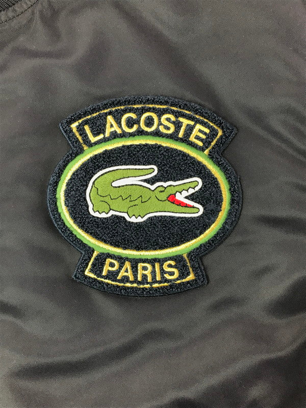 【中古品】【メンズ】 LACOSTE ラコステ DOUBLE STRIPE VARSITY JACKET BH0127 ダブルストライプバーシティジャケット ブルゾン アウター 147-260429-yy-06-tag サイズ：M カラー：ネイビー 万代Net店
