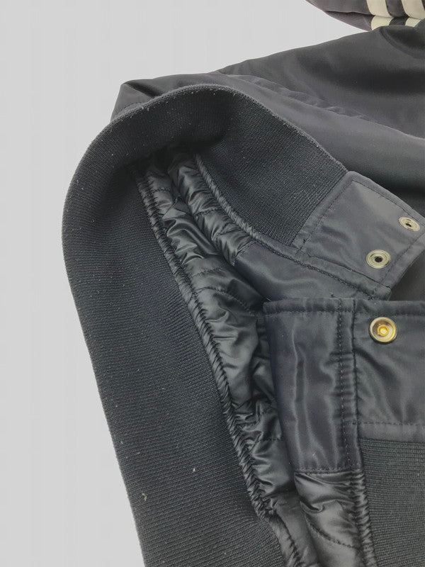 【中古品】【メンズ】 LACOSTE ラコステ DOUBLE STRIPE VARSITY JACKET BH0127 ダブルストライプバーシティジャケット ブルゾン アウター 147-260429-yy-06-tag サイズ：M カラー：ネイビー 万代Net店