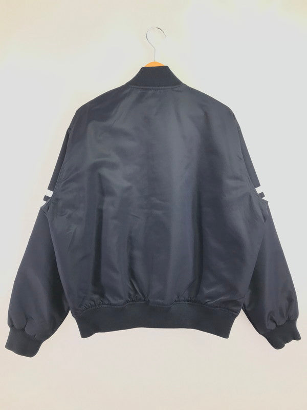 【中古品】【メンズ】 LACOSTE ラコステ DOUBLE STRIPE VARSITY JACKET BH0127 ダブルストライプバーシティジャケット ブルゾン アウター 147-260429-yy-06-tag サイズ：M カラー：ネイビー 万代Net店
