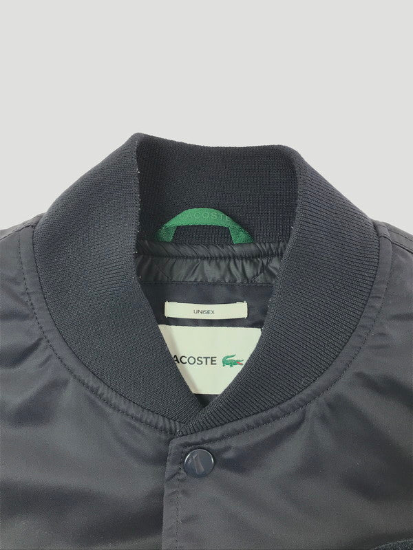 【中古品】【メンズ】 LACOSTE ラコステ DOUBLE STRIPE VARSITY JACKET BH0127 ダブルストライプバーシティジャケット ブルゾン アウター 147-260429-yy-06-tag サイズ：M カラー：ネイビー 万代Net店