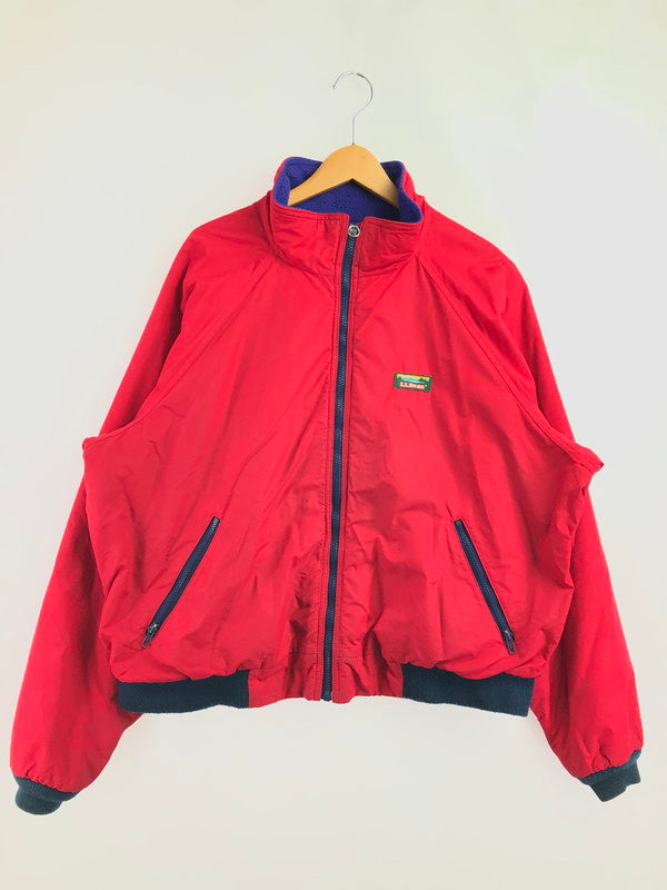 【中古品】【メンズ】 L.L.BEAN エルエルビーン 90's VINTAGE WARM UP JACKET 5941 90年代 ヴィンテージ ウォームアップジャケット アメリカ製 裏フリースジャケット アウター 146-260429-yy-08-tag サイズ：XXL カラー：レッド/パープル 万代Net店