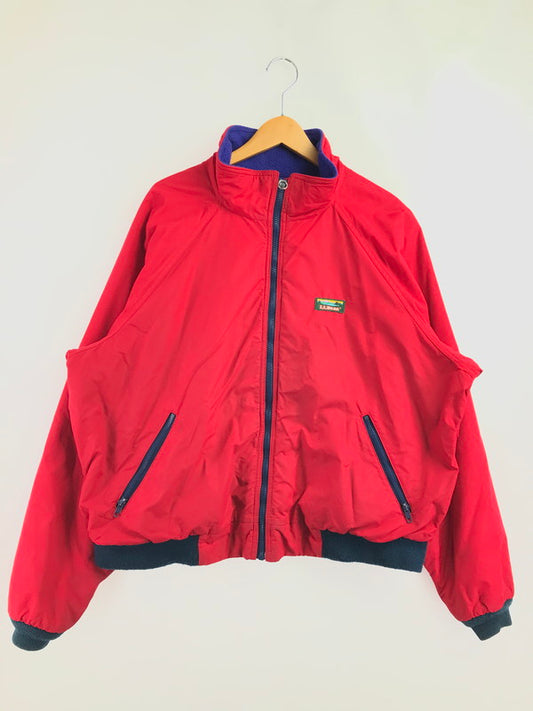 【中古品】【メンズ】 L.L.BEAN エルエルビーン 90's VINTAGE WARM UP JACKET 5941 90年代 ヴィンテージ ウォームアップジャケット アメリカ製 裏フリースジャケット アウター 146-260429-yy-08-tag サイズ：XXL カラー：レッド/パープル 万代Net店