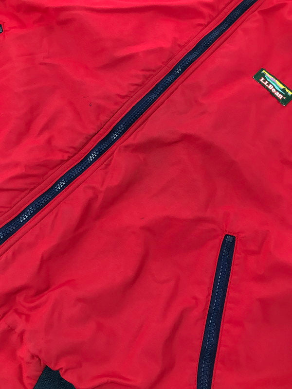【中古品】【メンズ】 L.L.BEAN エルエルビーン 90's VINTAGE WARM UP JACKET 5941 90年代 ヴィンテージ ウォームアップジャケット アメリカ製 裏フリースジャケット アウター 146-260429-yy-08-tag サイズ：XXL カラー：レッド/パープル 万代Net店