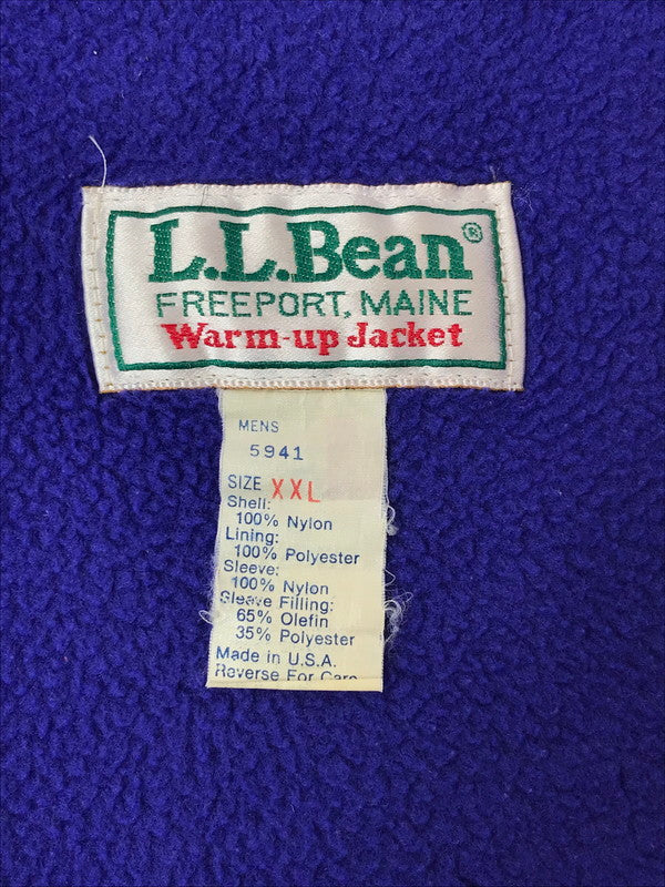【中古品】【メンズ】 L.L.BEAN エルエルビーン 90's VINTAGE WARM UP JACKET 5941 90年代 ヴィンテージ ウォームアップジャケット アメリカ製 裏フリースジャケット アウター 146-260429-yy-08-tag サイズ：XXL カラー：レッド/パープル 万代Net店